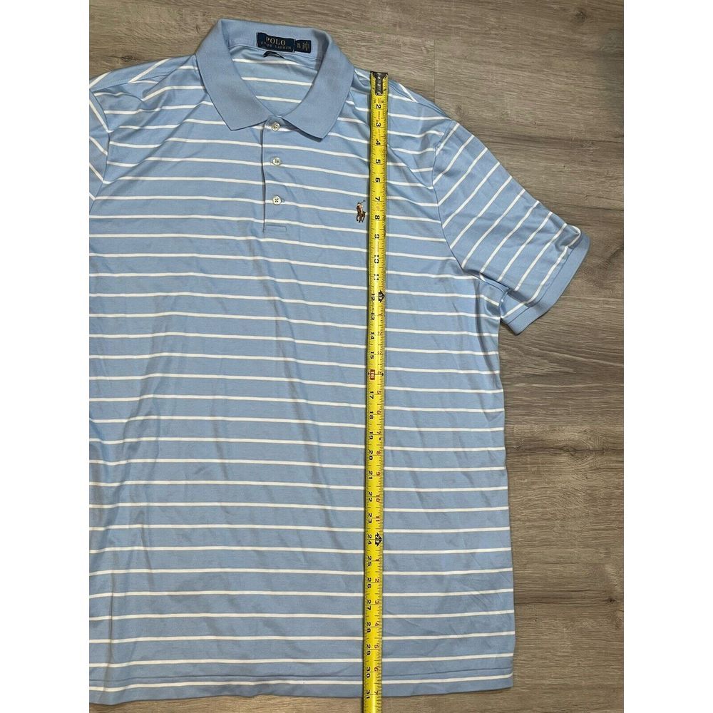 Men Polo Ralph Lauren mesh Polo Shirt Striped - CLASSIC FIT - XL‎ - Picture 2 of 6